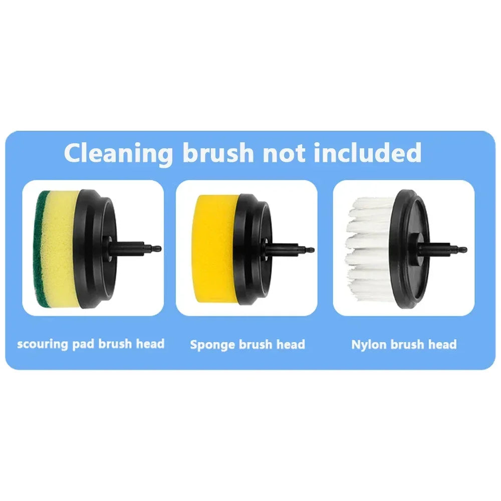 Multifunctional Electric Cleaning Brush Long Handle Replaceable Brush Heads USB Rechargeable Cleaner for Baby Bottle Dishes Bath